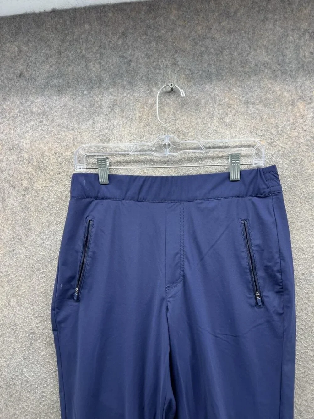 Tommy Bahama Pants Women Medium Blue Stretch Zip Pockets Everyday Active Gym